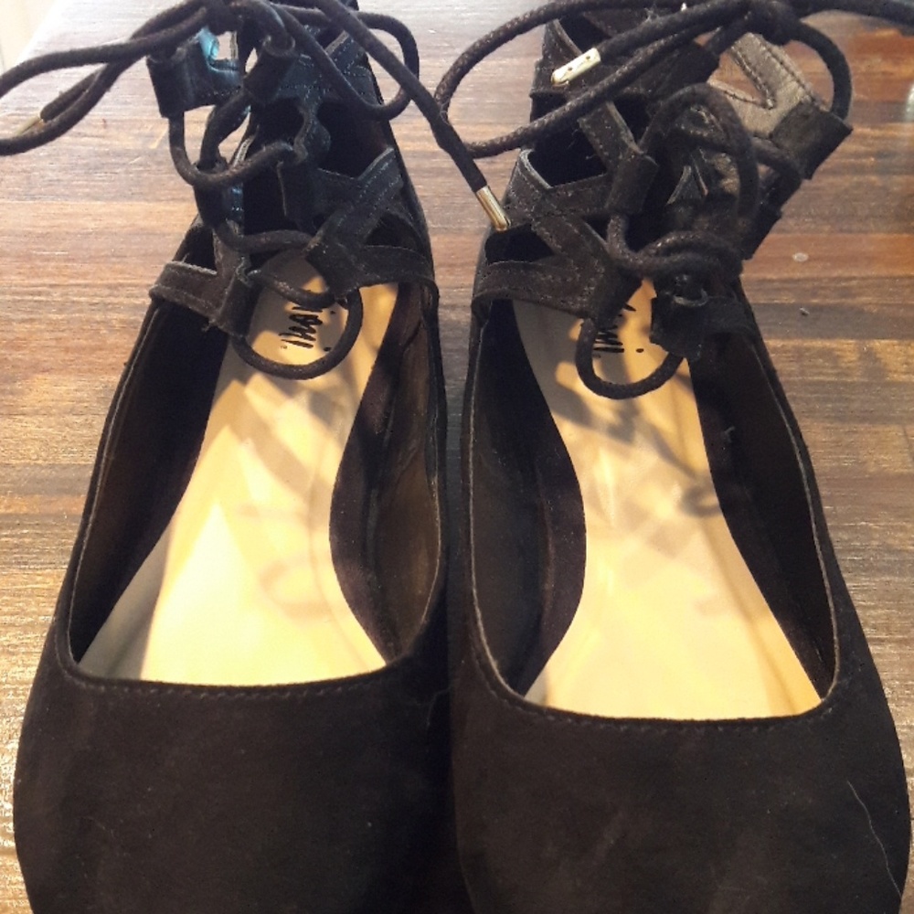 Lace up flats